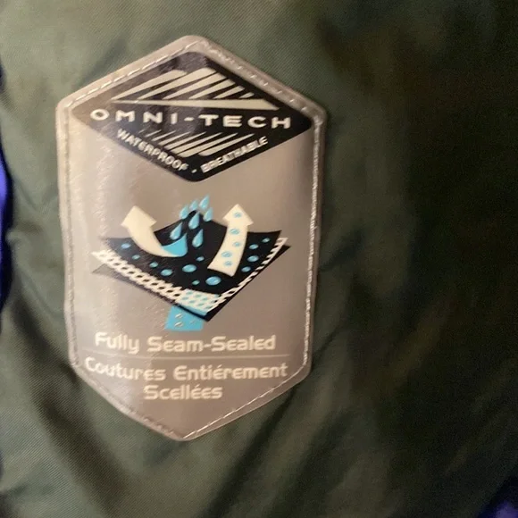 Columbia Omni Tech RainJacket Womens Sm Blue Waterproof Lightweight Hood Outdoor - Picture 6 of 17